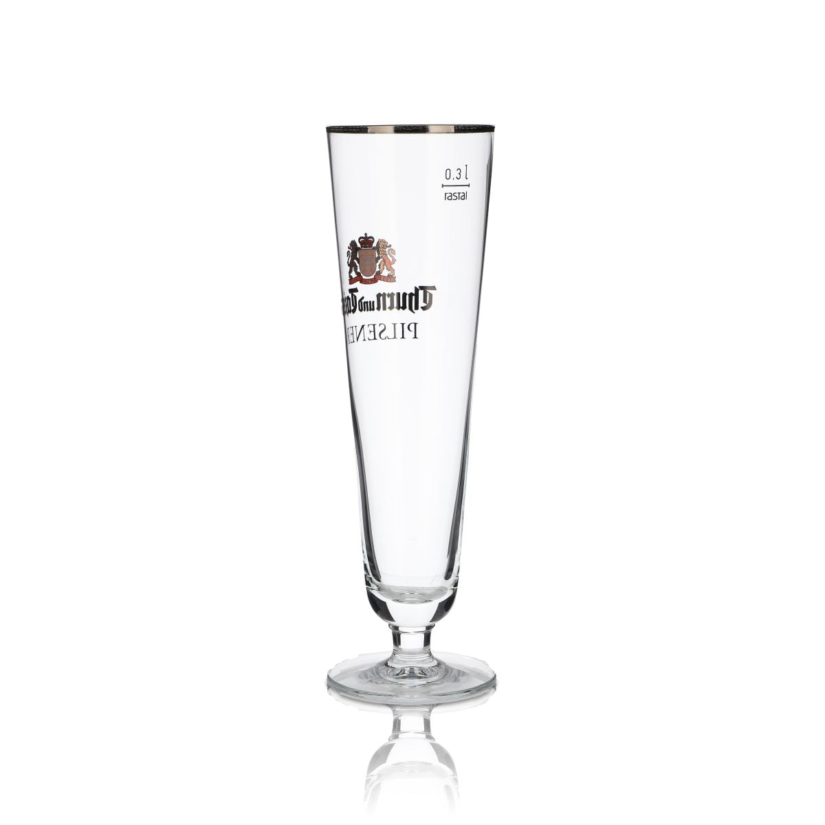 6 bicchieri Thurn und Taxis 0,3 l bicchieri da birra a forma di tulipano con bordo dorato, set da birrificio – Vista 4