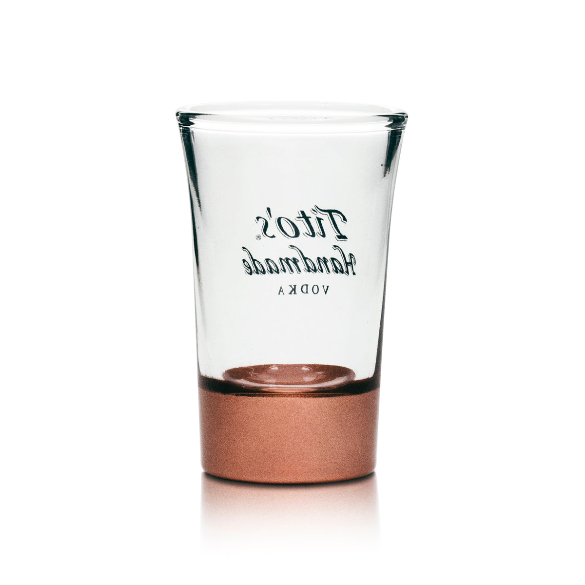6 bicchieri da shot in vetro Titos Vodka con fondo in rame, 2 cl – Vista 3