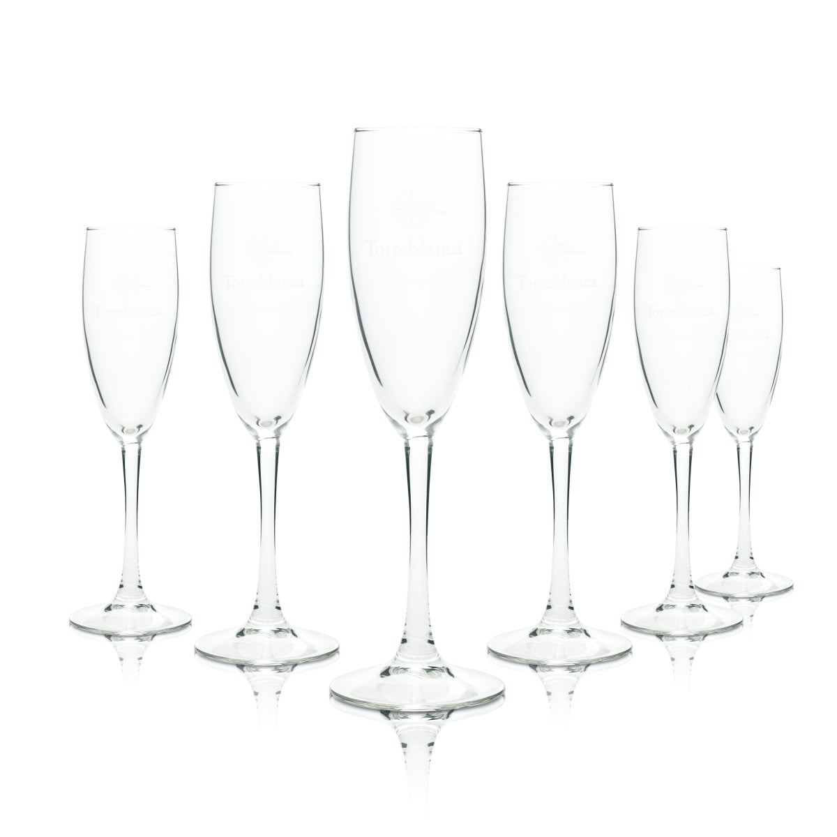 6 bicchieri da spumante Torreblanca 0,1 l flûte Cava Rose bicchieri da champagne Prosecco Party