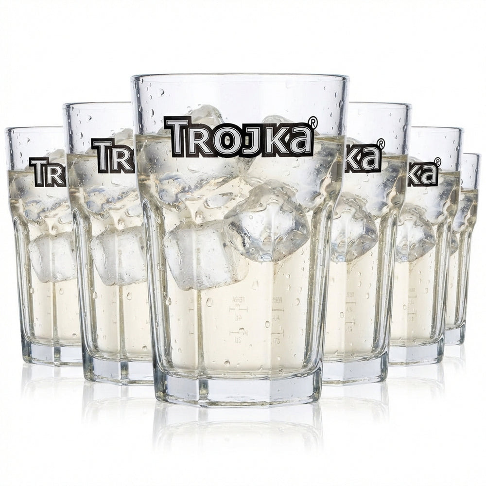 6 bicchieri da vodka Trojka 0,35 l tumbler in rilievo bicchiere da long drink 2 cl 4 cl