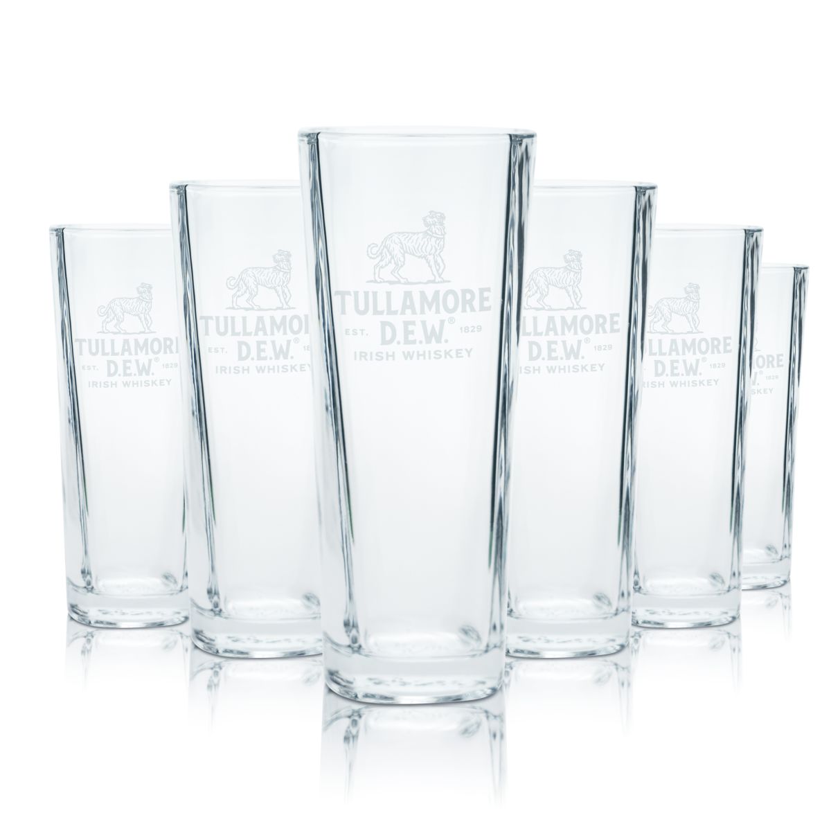 6 bicchieri Tullamore Dew 0,32 l Set di bicchieri highball per whisky long drink
