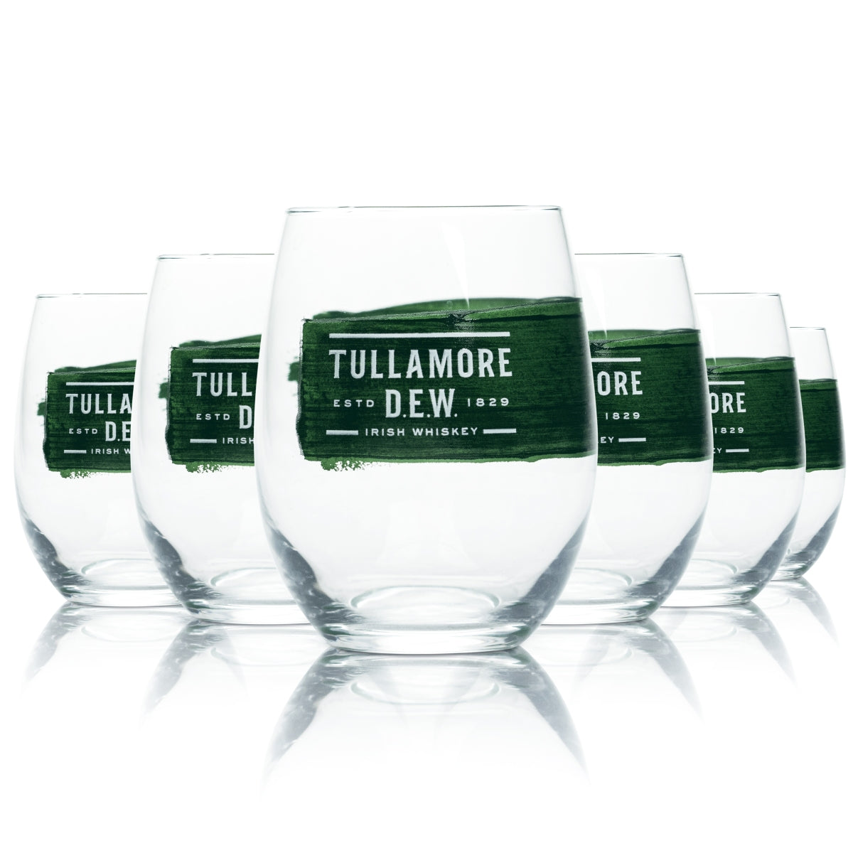 6 bicchieri Tullamore Dew 0,35 l bicchieri tumbler per whisky Blended Irish Distillery