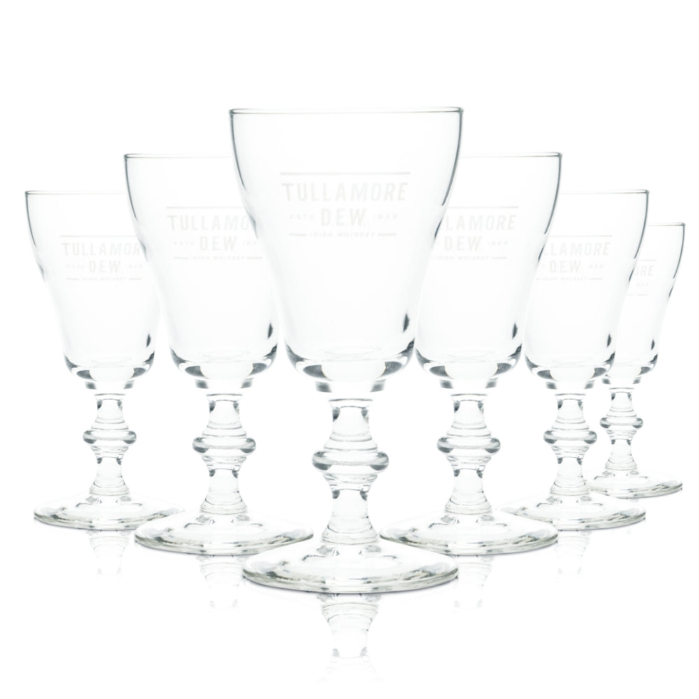 6 bicchieri da whisky Tullamore Dew 0,15 l, design a calice, whisky irlandese single malt