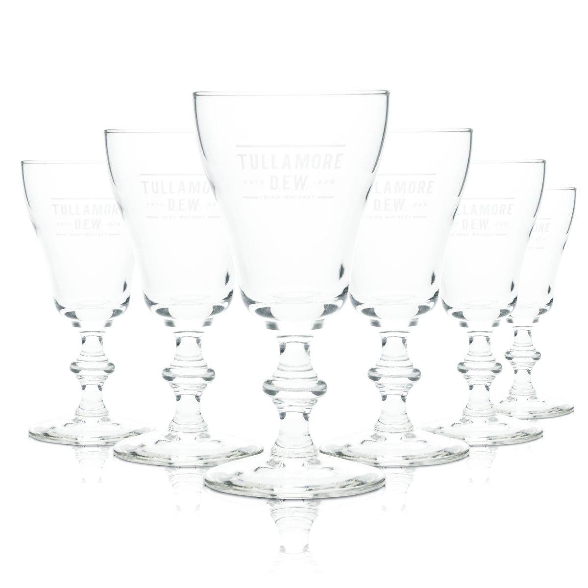 6 bicchieri da whisky Tullamore Dew 0,15 l, design a calice, whisky irlandese single malt
