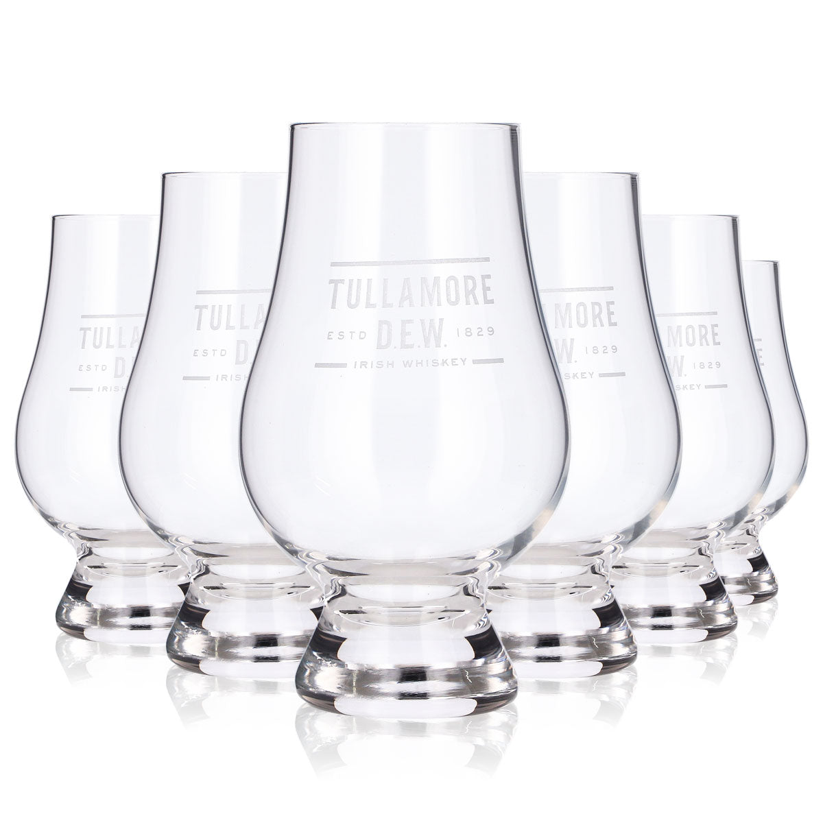 6 bicchieri da whisky Tullamore Dew da 0,32 l con logo bianco