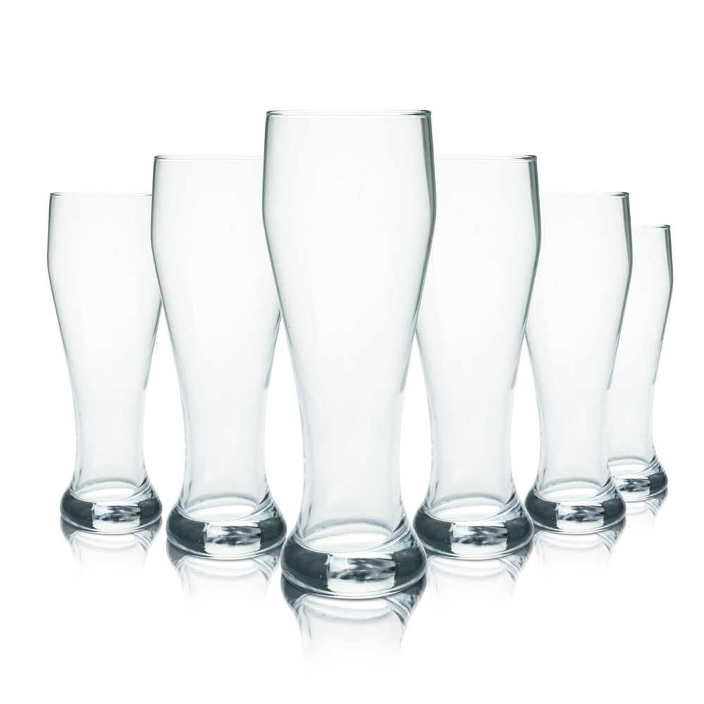 6 bicchieri Van Well da 0,5 l per birra bianca, cristallo, lievito, frumento, senza marchio, calibrati per uso gastronomico