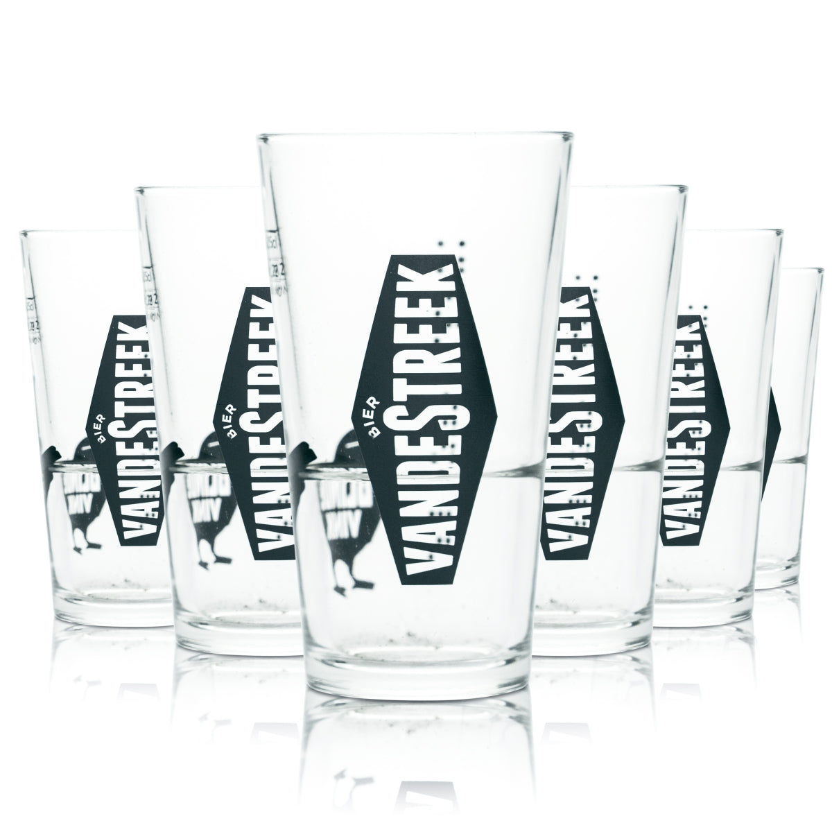 6x Vandestreek Bicchiere 0,25 l Bicchiere da birra Pint Bicchieri Blinde Vink Craftbeer