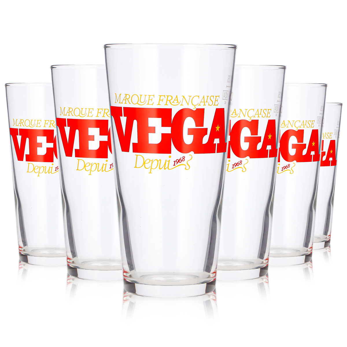 6 bicchieri da birra Vega da 0,25 l, bicchieri da birra Willibecher, boccali da birra Seidel (set da 6)