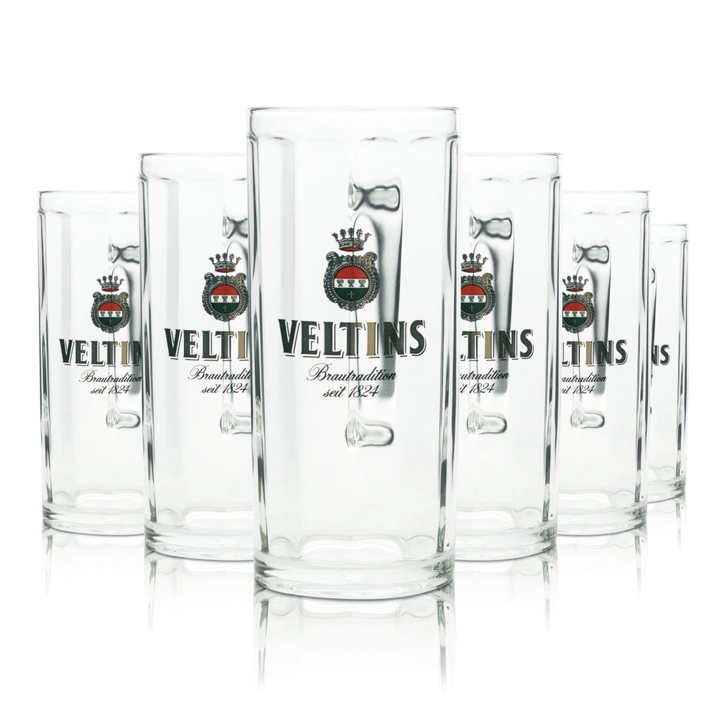 6 bicchieri da birra Veltins 0,4 l boccale Moldau Sahm Seidel Henkel bicchieri Pils Export Beer