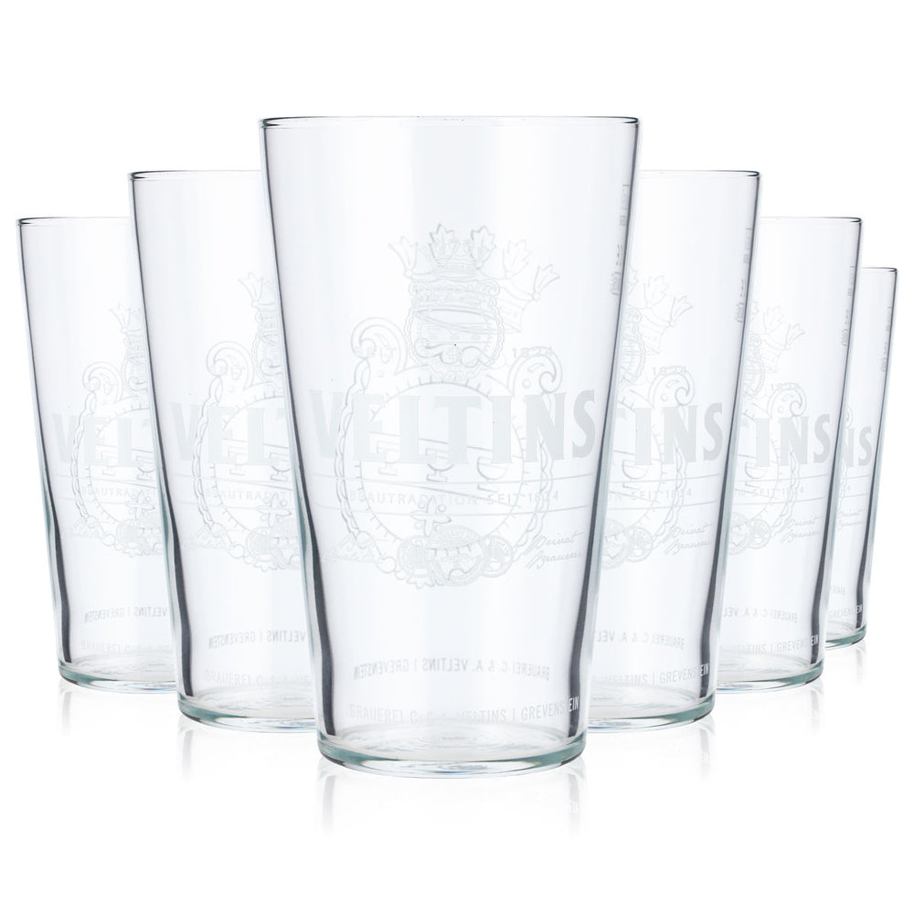 6 bicchieri da birra Veltins da 0,5 l con logo in orizzontale, modello Rastal (set da 6)