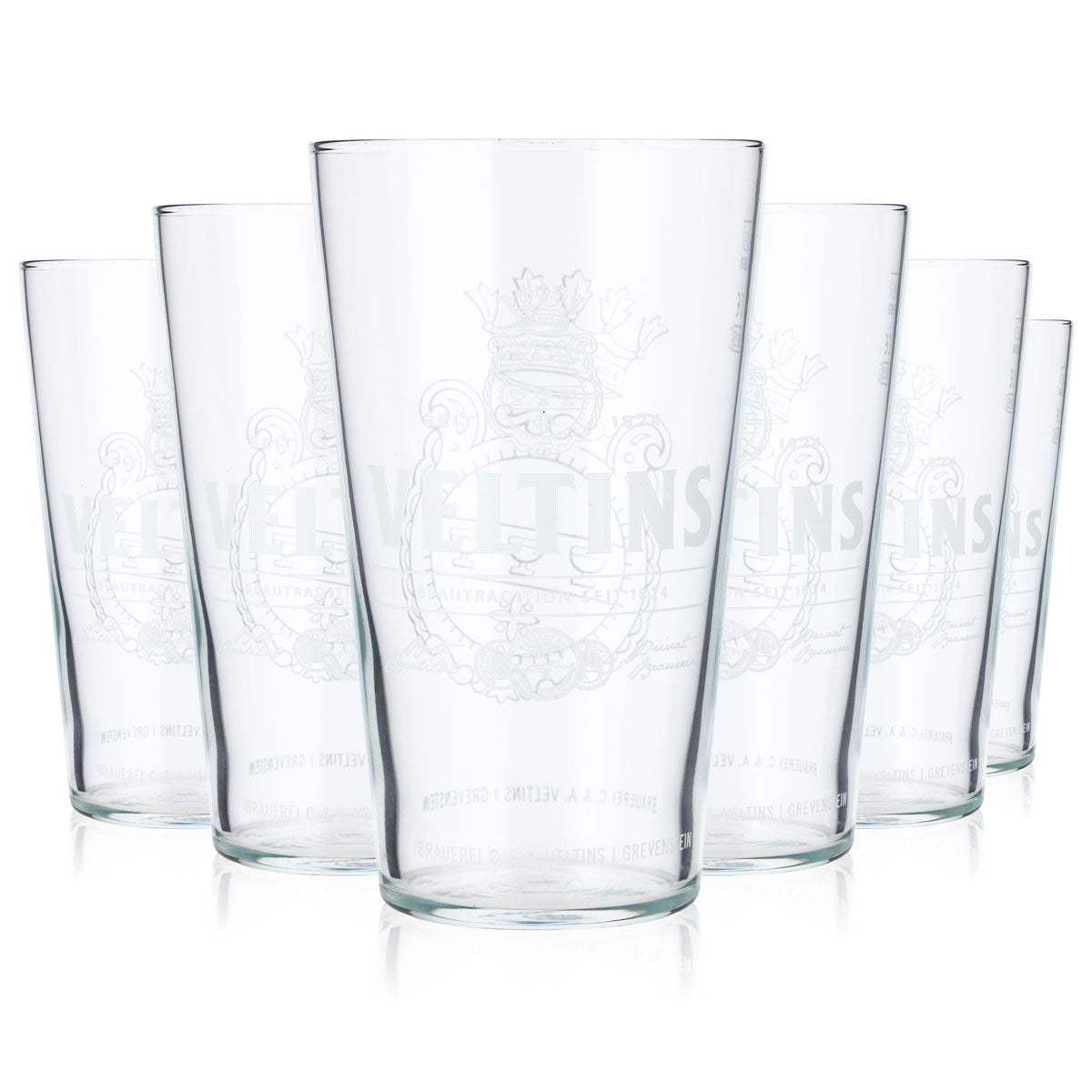 6 bicchieri da birra Veltins da 0,5 l con logo in orizzontale, modello Rastal (set da 6)