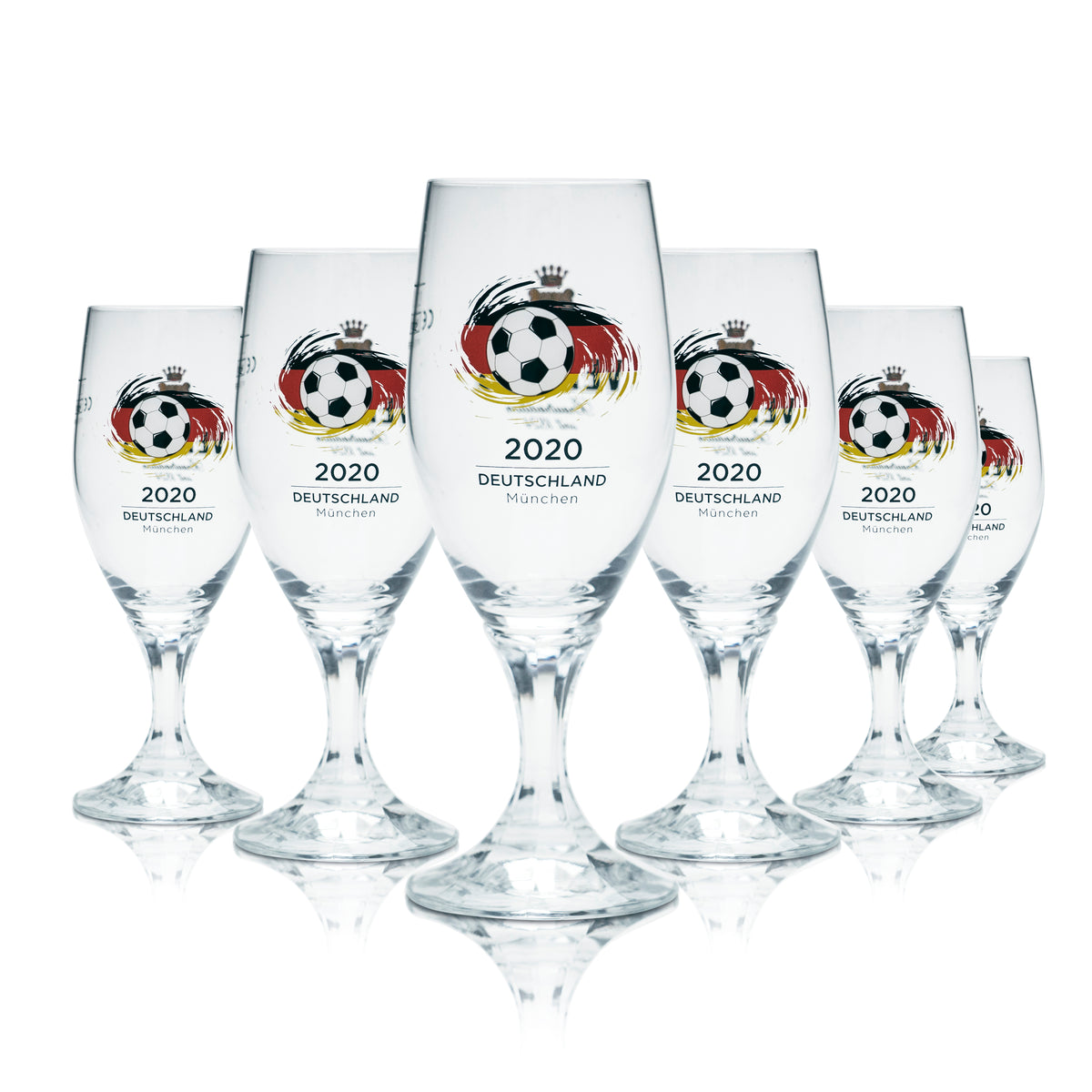 6 bicchieri da birra Veltins 0,2 l, forma a tulipano, Coppa Europei 2020 Germania Calcio Euro 24 – Vista 5