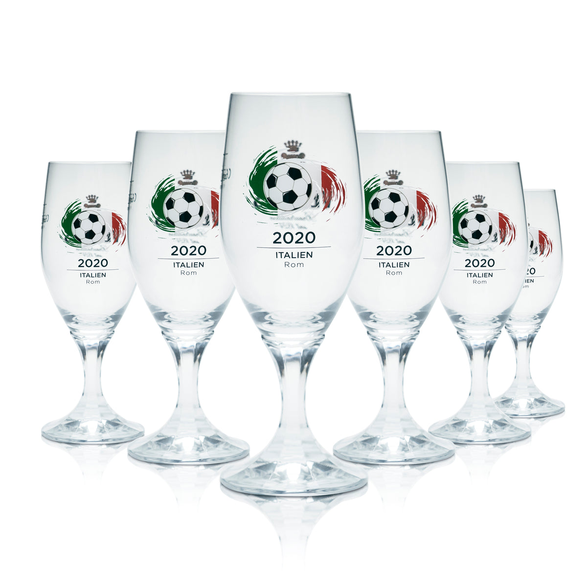 6 bicchieri da birra Veltins 0,2 l, forma a tulipano, Coppa Europei 2020 Italia, Euro 24 – Vista 5