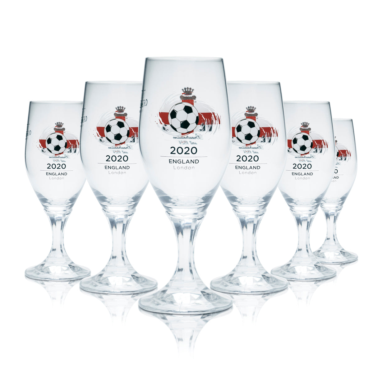 6 bicchieri da birra Veltins 0,2 l Tulipano Coppa Europei 2020 Inghilterra Calcio Euro 24 – Vista 5