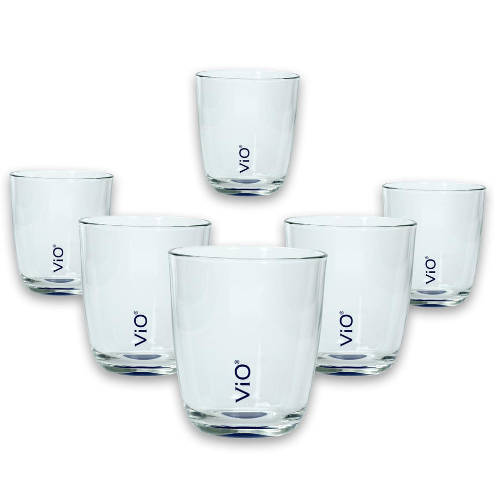 6 bicchieri tumbler in vetro Vio blu