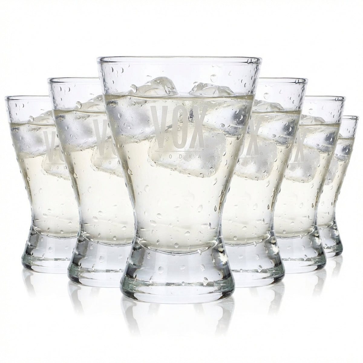 6 bicchieri da vodka Vox 2 cl/4 cl con stampo per shot Bicchieri da liquore corti "Helsinki"