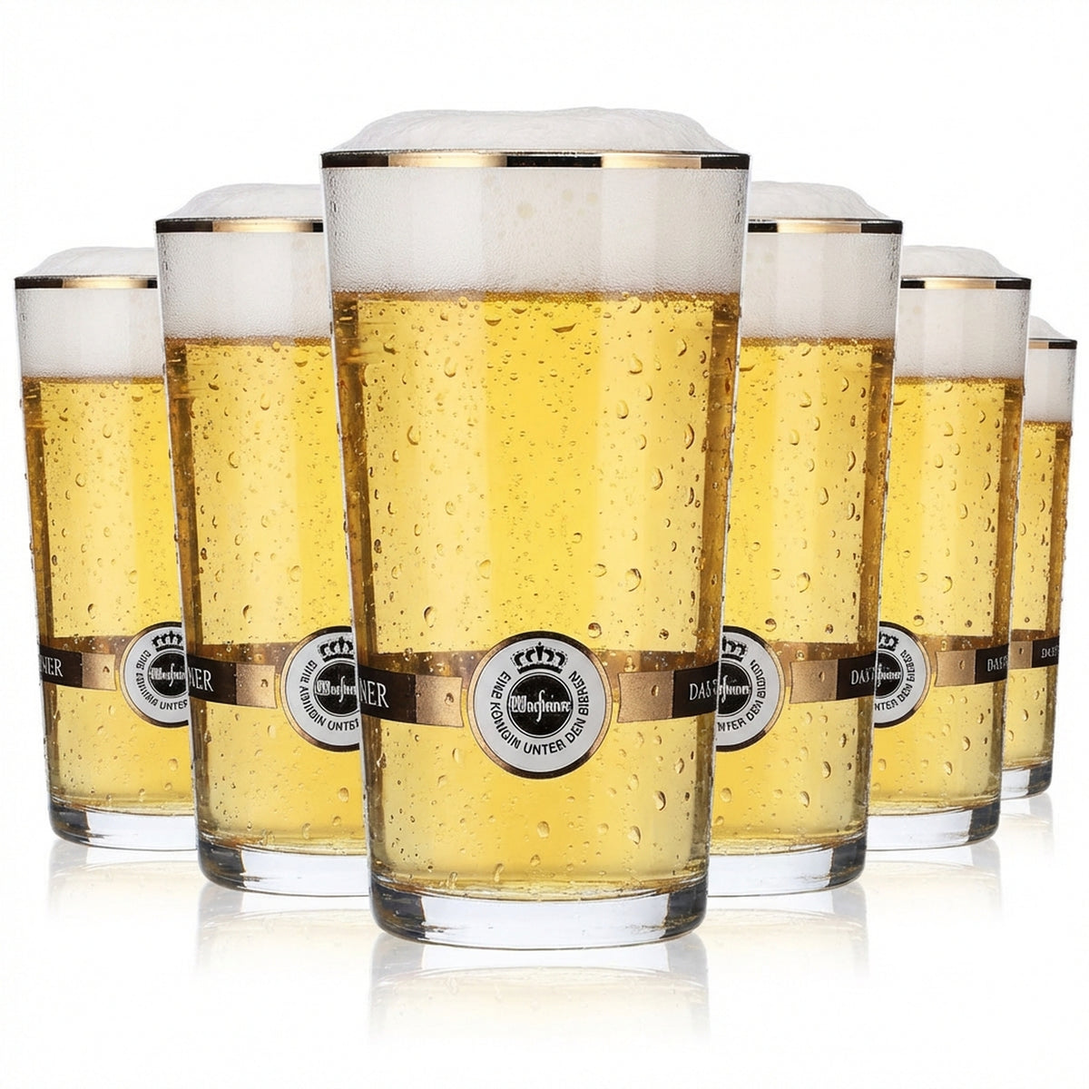 6 bicchieri da birra Warsteiner da 0,15 l Bicchieri da degustazione Tazza con bordo dorato
