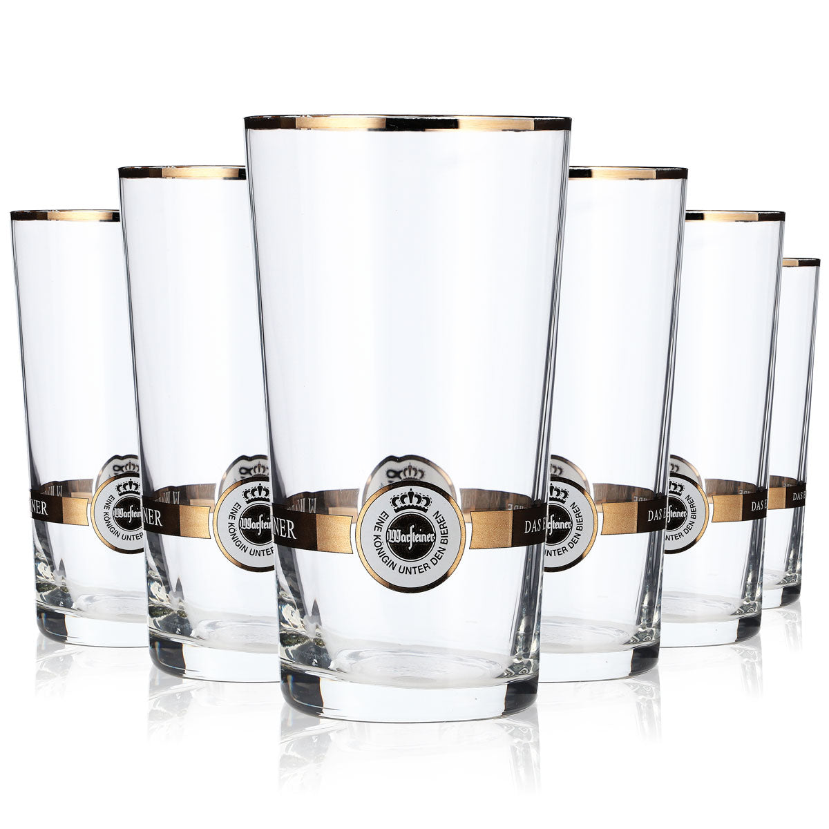 6 bicchieri da birra Warsteiner da 0,15 l Bicchieri da degustazione Tazza con bordo dorato – Vista 6