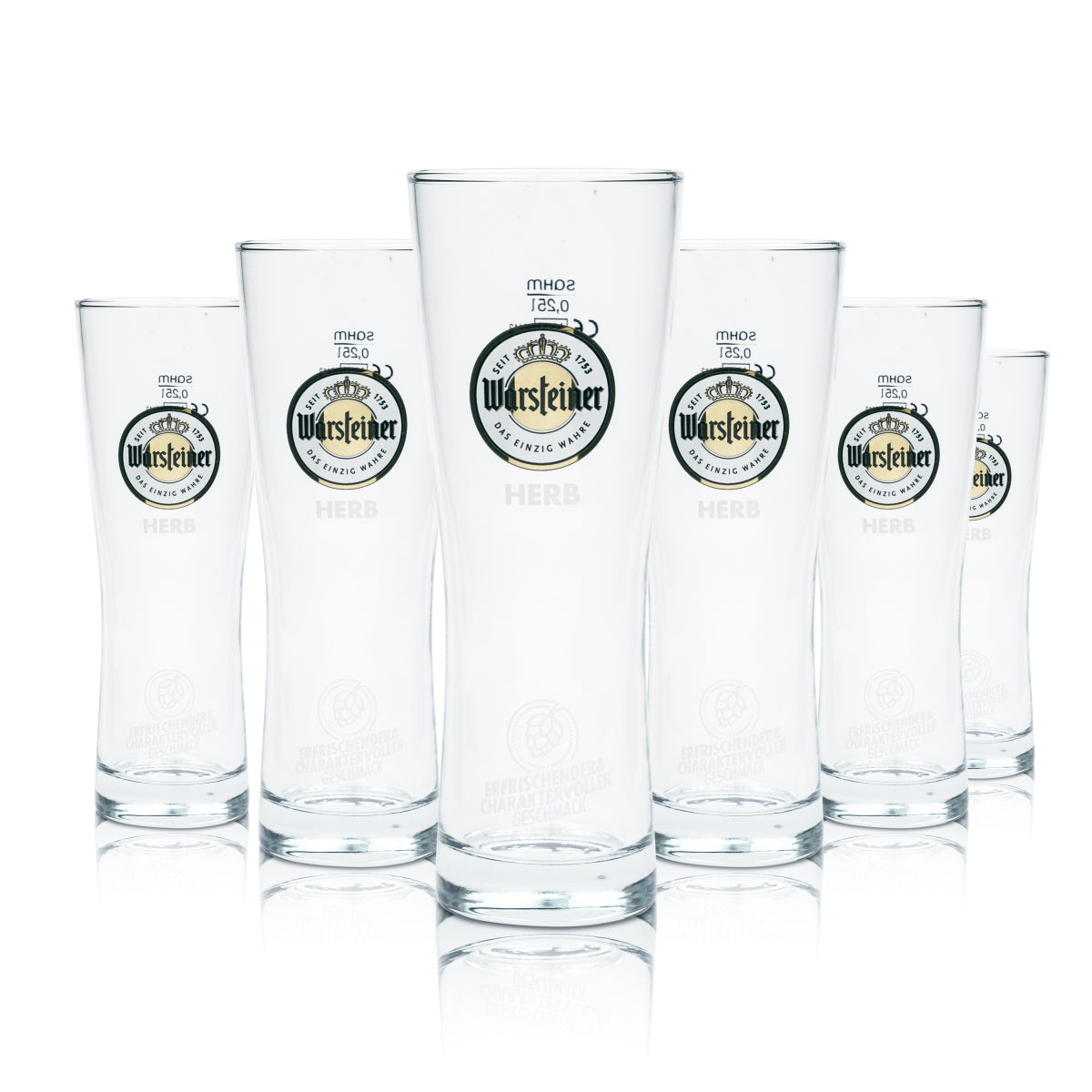 6 bicchieri da birra Warsteiner 0,25 l Herb Cup bicchieri tulipano Willi