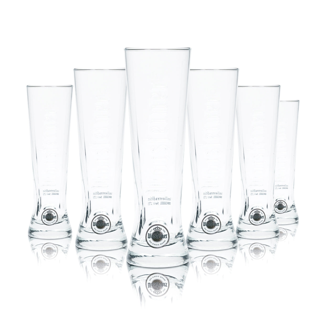 6 bicchieri da birra Warsteiner 0,2 l Premium Cup bicchieri con rilievo a forma di coppa e tulipano