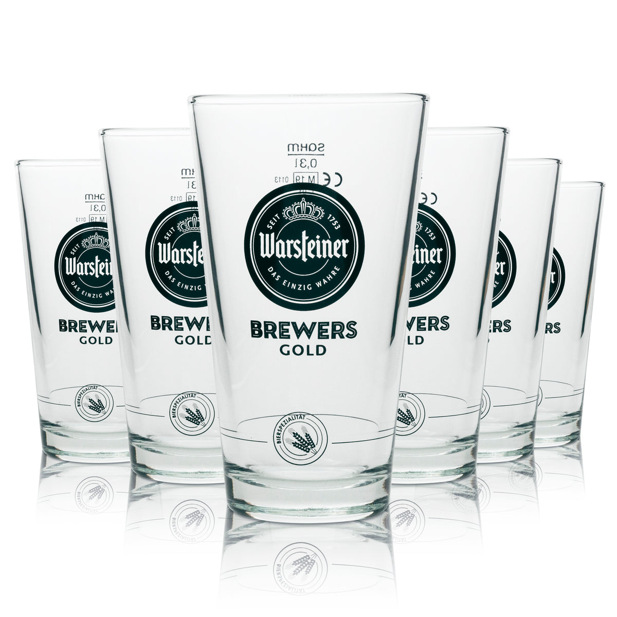 6 bicchieri da birra Warsteiner 0,3 l Brewers Gold Sahm Nuovi bicchieri Tumbler Pils Export – Vista 4