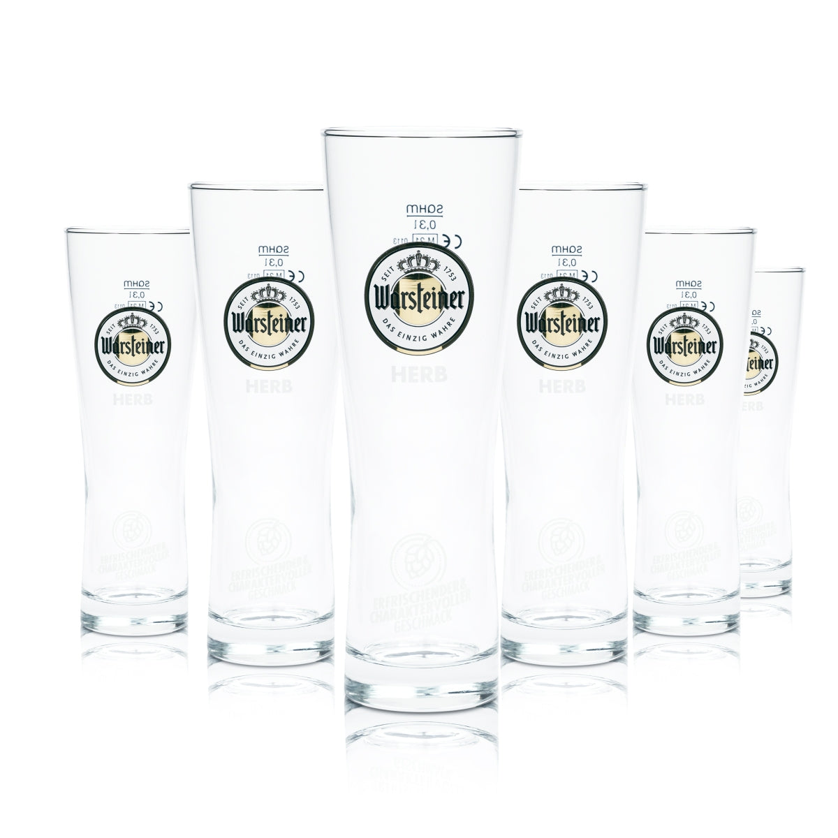 6 bicchieri da birra Warsteiner 0,3 l Herb Cup bicchieri tulipano birrificio birra