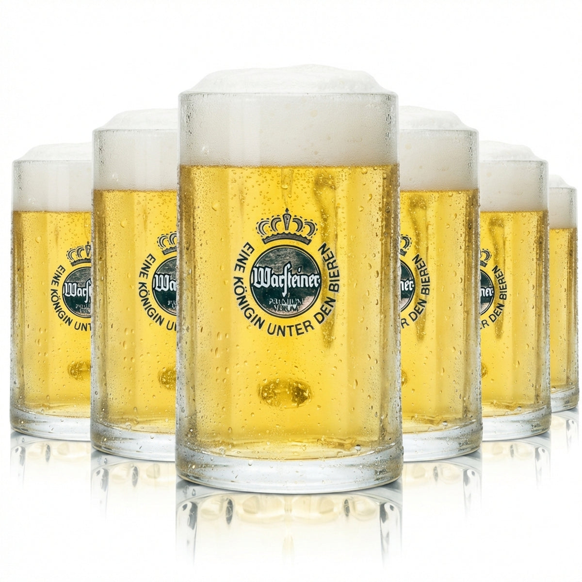 6 bicchieri da birra Warsteiner 0,3 l boccale Rastal Seidel con manico Bicchieri da birra Birrificio Boccale Bar