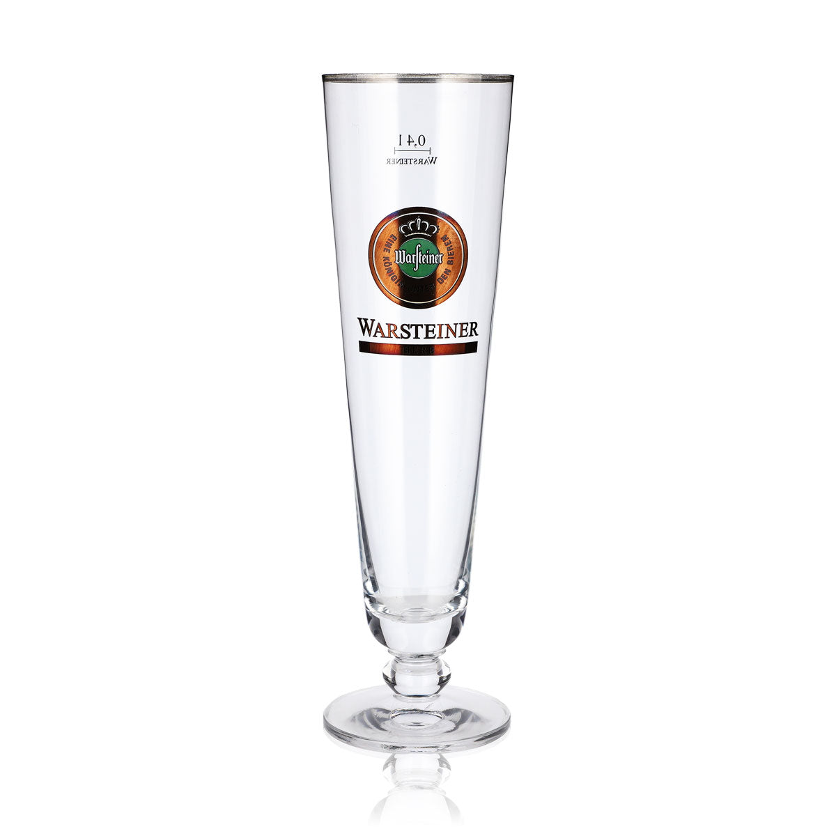 6 bicchieri da birra Warsteiner da 0,4 l, a forma di coppa, con bordo argentato, gusto amaro – Vista 2