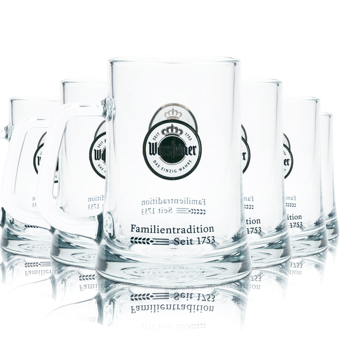6 bicchieri da birra Warsteiner 0,5 l boccale Party Seidel con manico bicchieri boccali birrificio birra