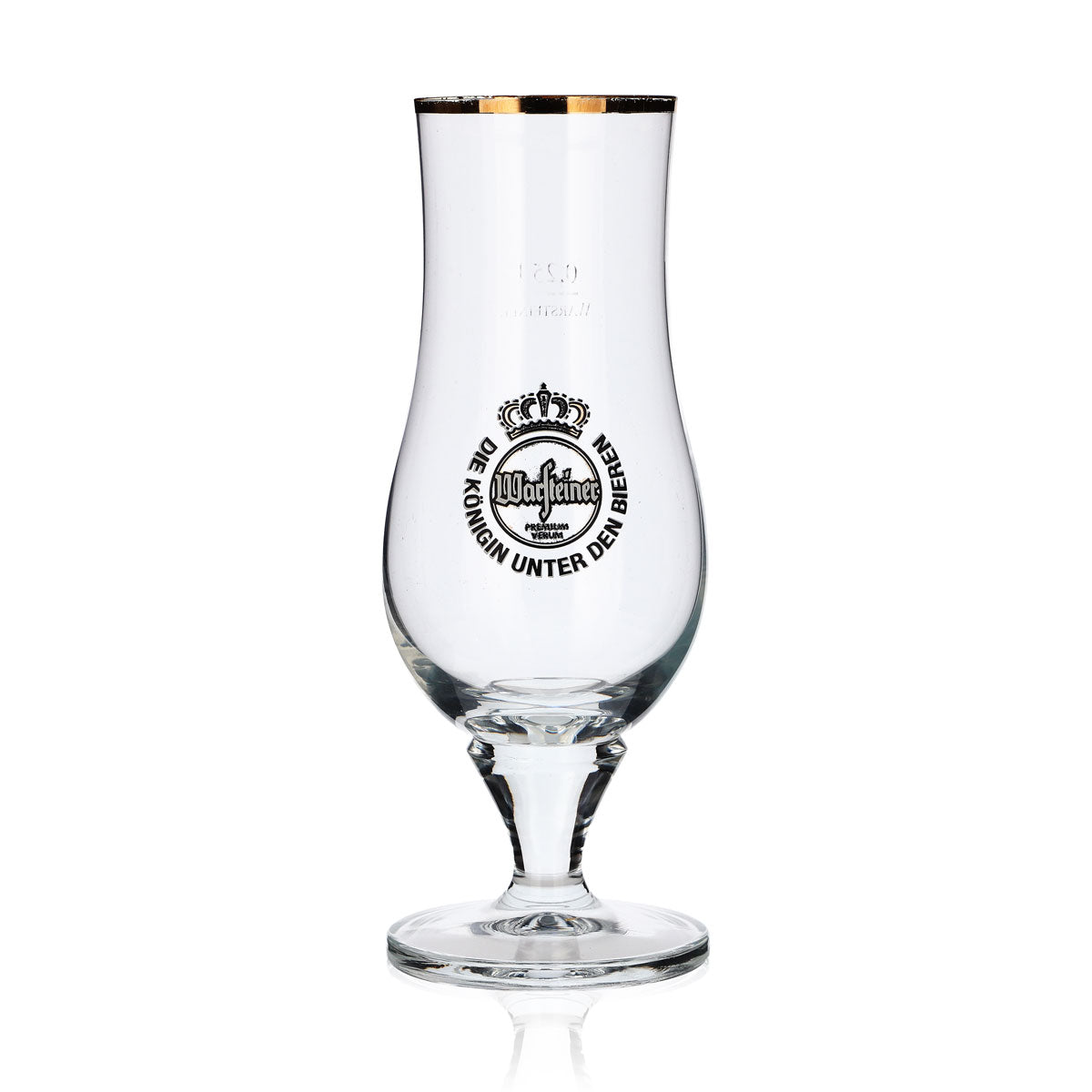 6 bicchieri da birra Warsteiner 0,25 l, forma a calice con bordo dorato – Vista 2