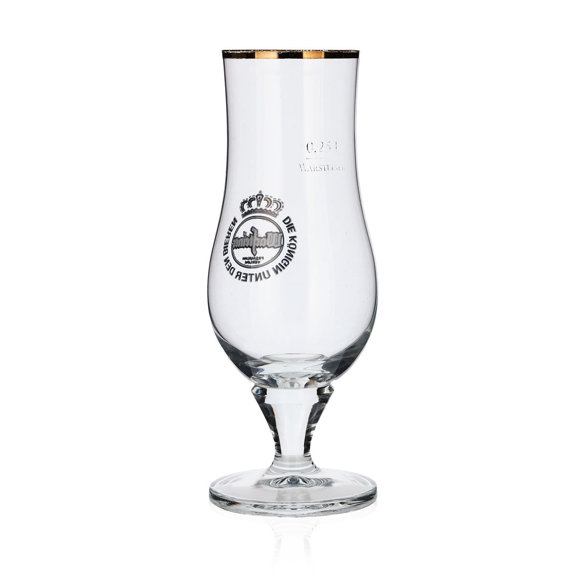 6 bicchieri da birra Warsteiner 0,25 l, forma a calice con bordo dorato – Vista 4
