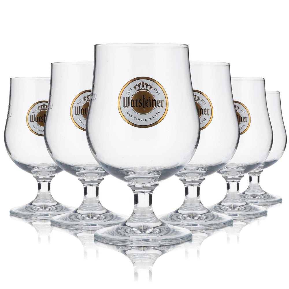 6 bicchieri da birra Warsteiner bicchiere sferico 0,25 l Pilstulpe Schwenker Pokal Bristo grande