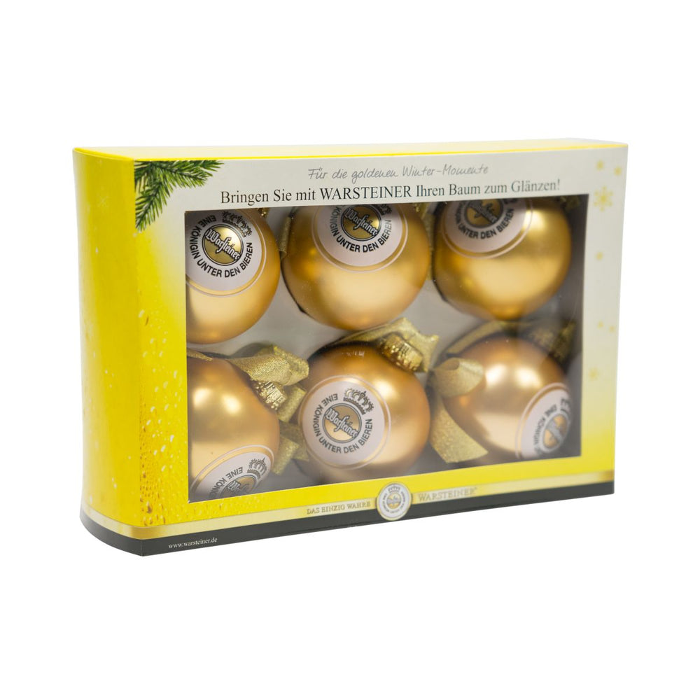 6x Warsteiner Palline di Natale per albero di Natale Decorazioni natalizie