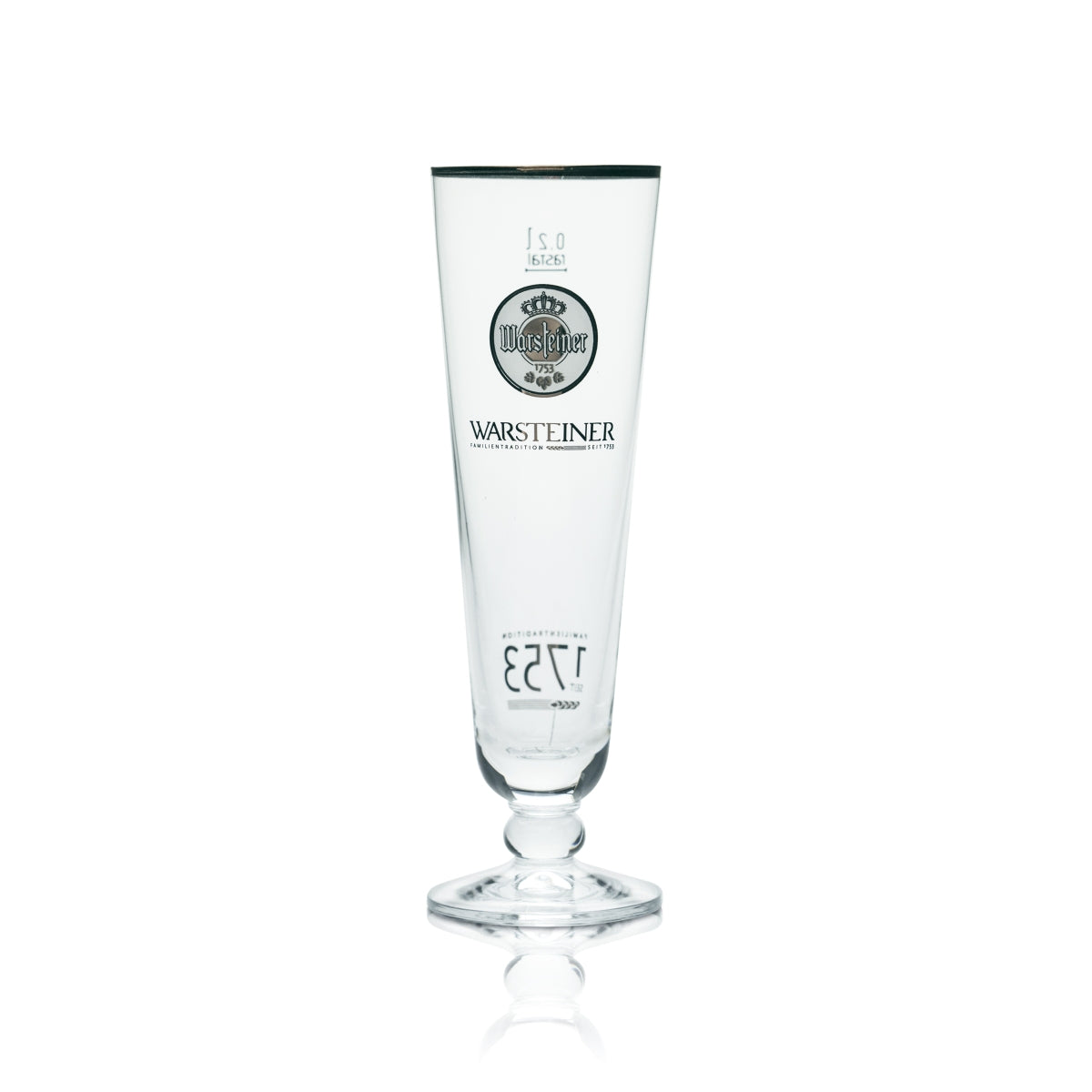 6 bicchieri Warsteiner 0,2 l a forma di tulipano con bordo dorato 1753 Birrificio Gastro Eiche – Vista 2