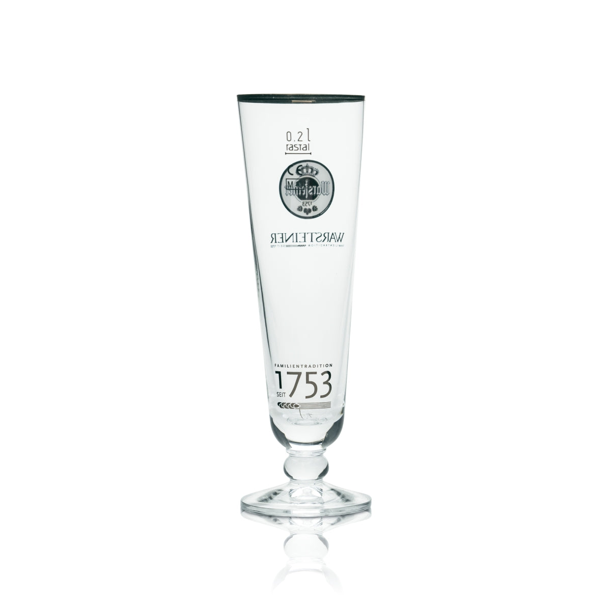 6 bicchieri Warsteiner 0,2 l a forma di tulipano con bordo dorato 1753 Birrificio Gastro Eiche – Vista 3