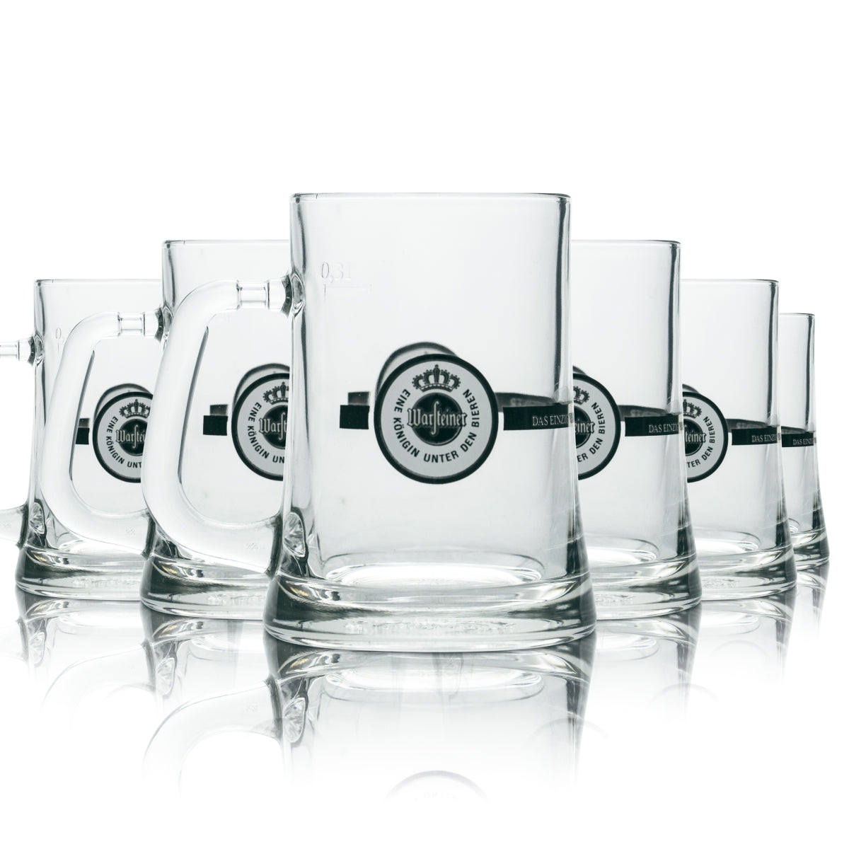 6 bicchieri Warsteiner da 0,3 l, boccali dell'amicizia, birrificio, gastronomia, calibrati