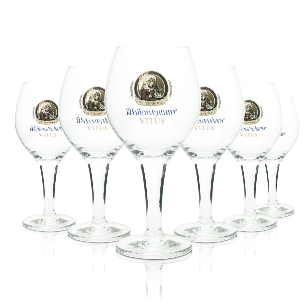 6 bicchieri da birra Weihenstephan 0,5 l a forma di coppa Vitus Maxime Sahm Tulipano Pils