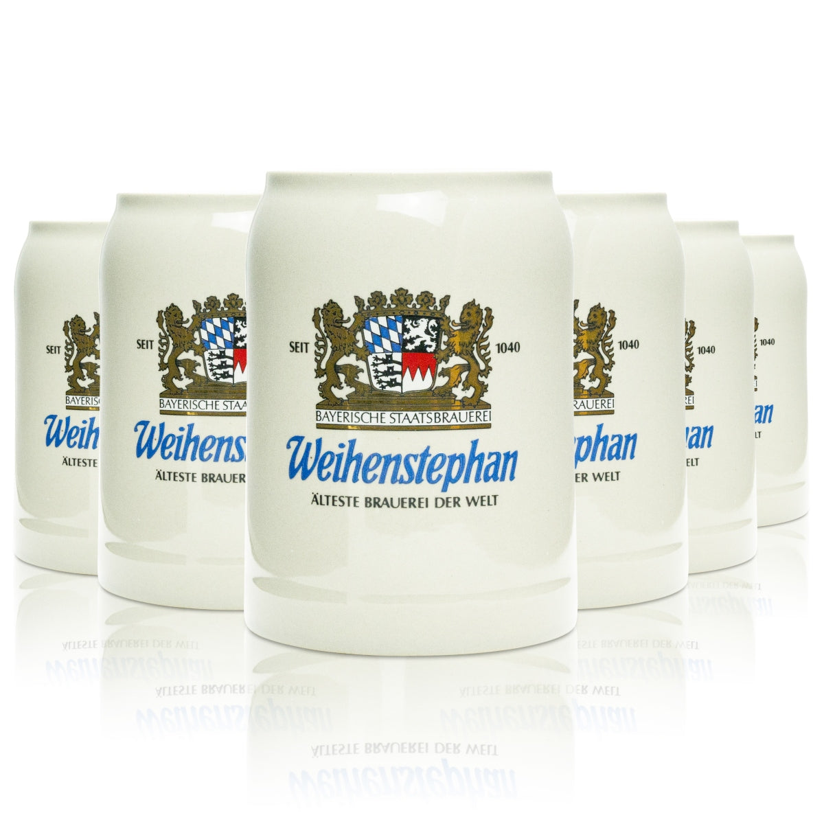 6 bicchieri da birra Weihenstephan in ceramica 0,5 l Franz Herb