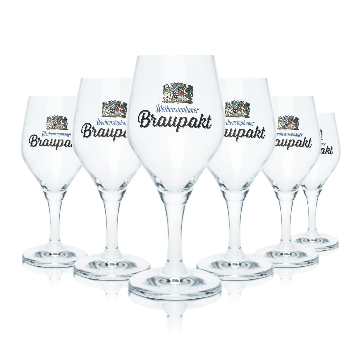 6 bicchieri da birra Weihenstephan 0,3 l bicchiere a calice Pilstulpe Braupakt set di bicchieri birrificio