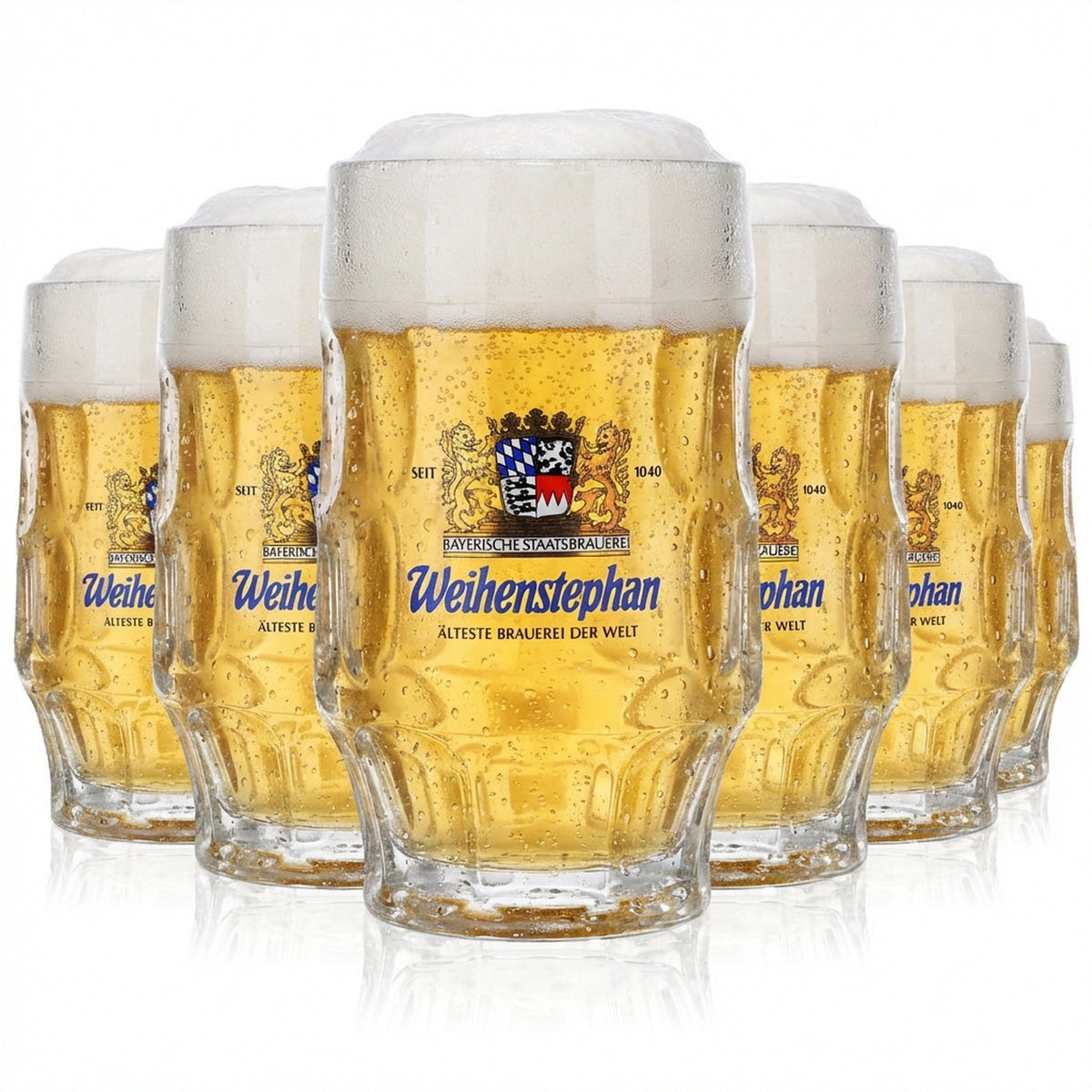 6 bicchieri da birra Weihenstephan in vetro Seidel boccale da birra 0,3 l Rastal