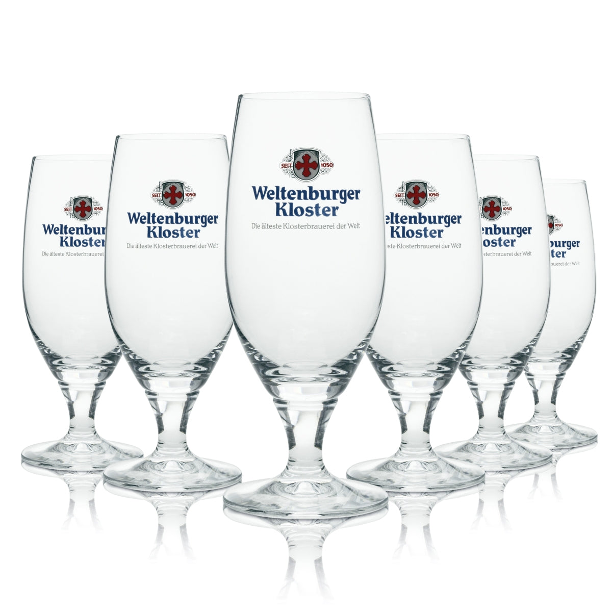 6 bicchieri da birra Weltenburger Kloster 0,3 l con logo rosso Rastal