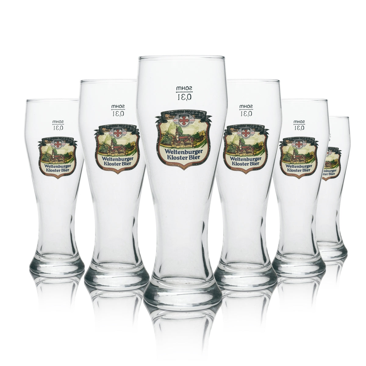 6 bicchieri da birra Weltenburger Kloster Bier Weizen 0,3 l Sahm