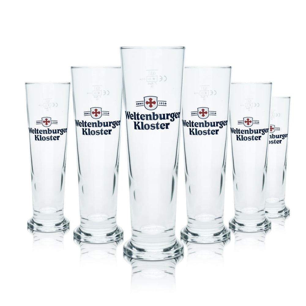 6 bicchieri da birra Weltenburger Kloster 0,3 l Willi Becher Set di bicchieri a calice Birrificio