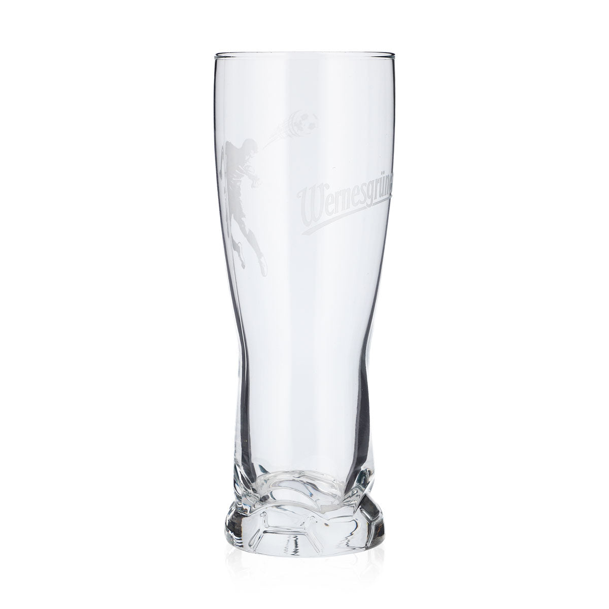 Bicchiere da birra Wernesgrüner da 0,37 l, bicchiere da calcio, bicchiere da birra con rilievo (set da 6) – Vista 3