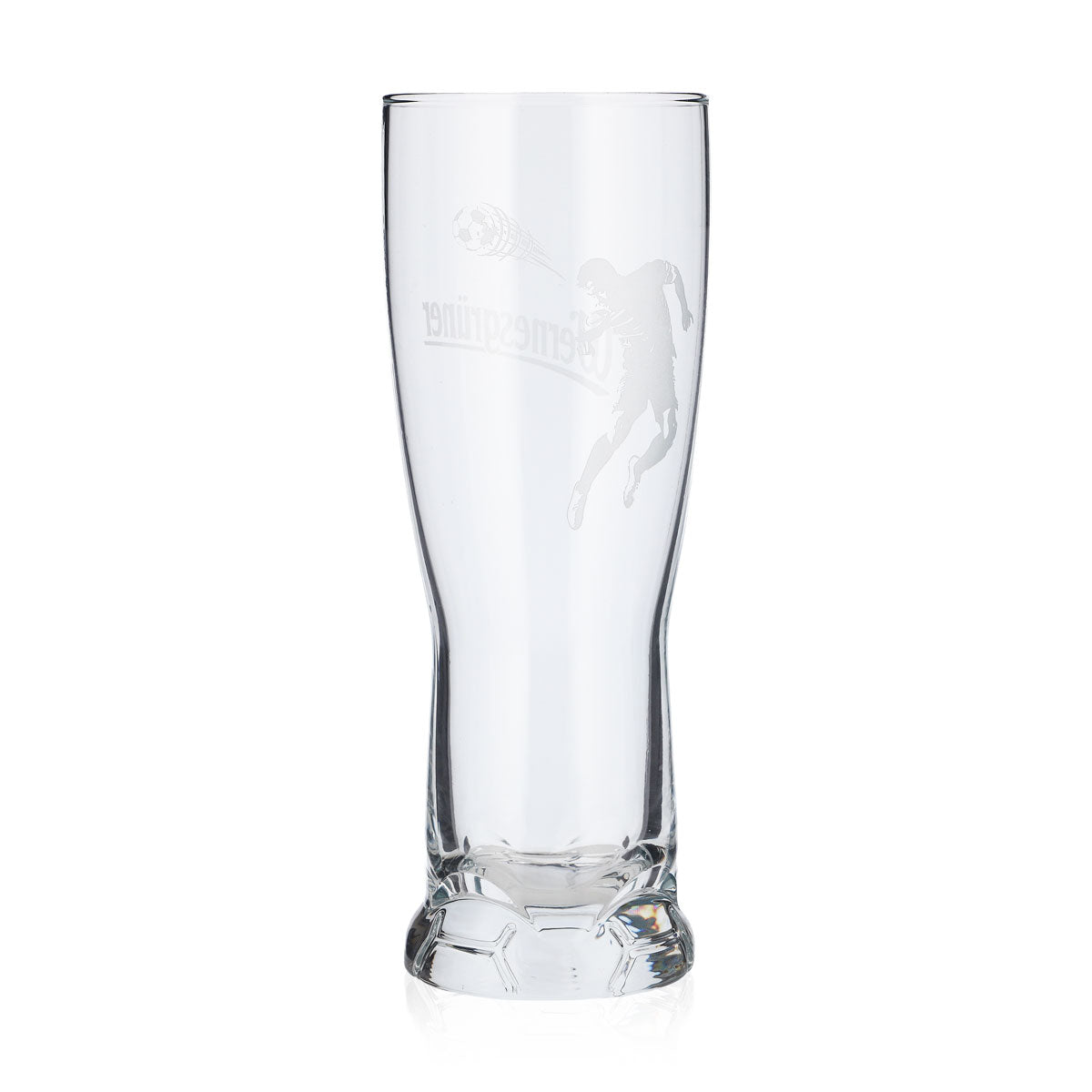 Bicchiere da birra Wernesgrüner da 0,37 l, bicchiere da calcio, bicchiere da birra con rilievo (set da 6) – Vista 4