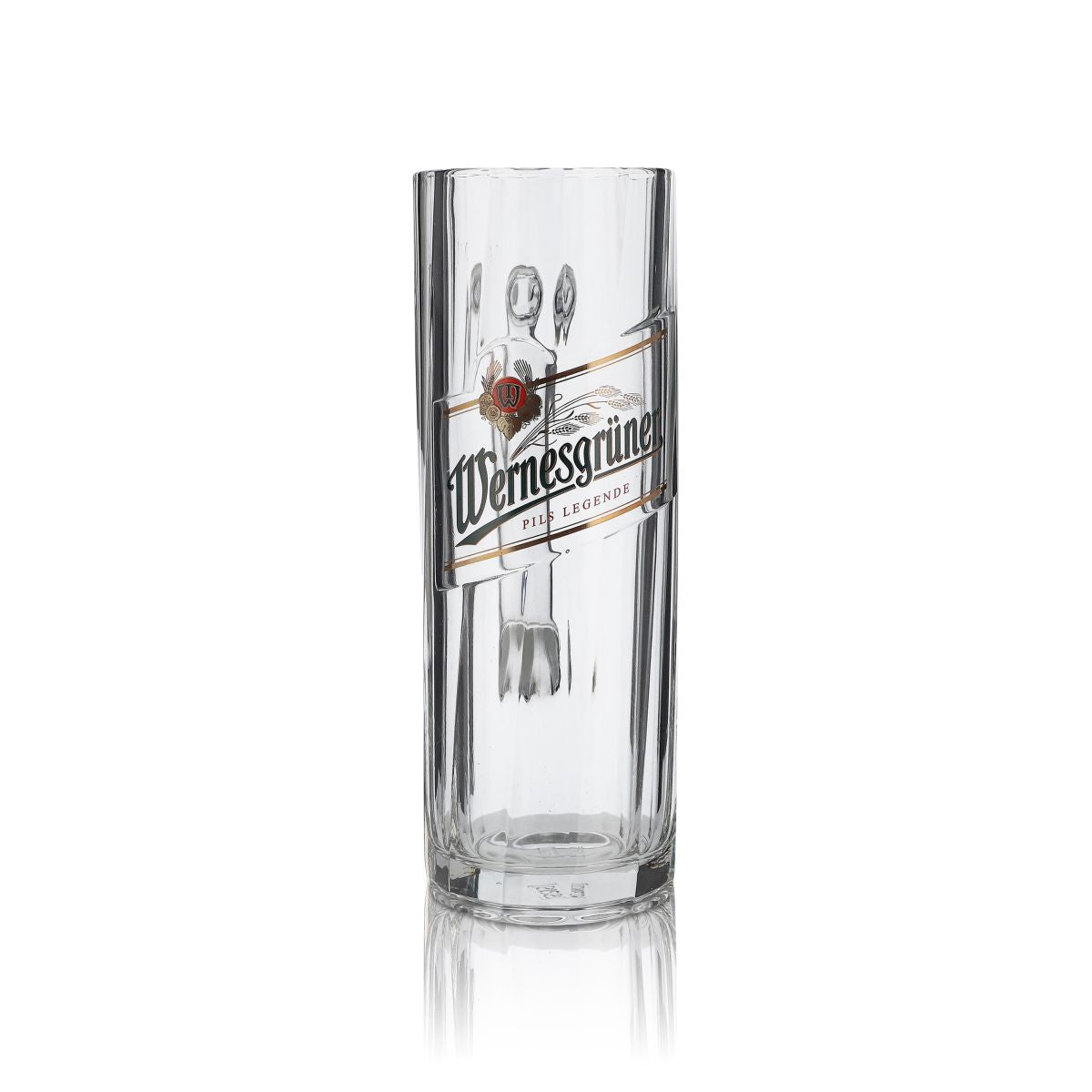 6 bicchieri Wernesgrüner da 0,4 l Bicchieri da birra con manico Pilsener  Set di bicchieri Seidel – Vista 2