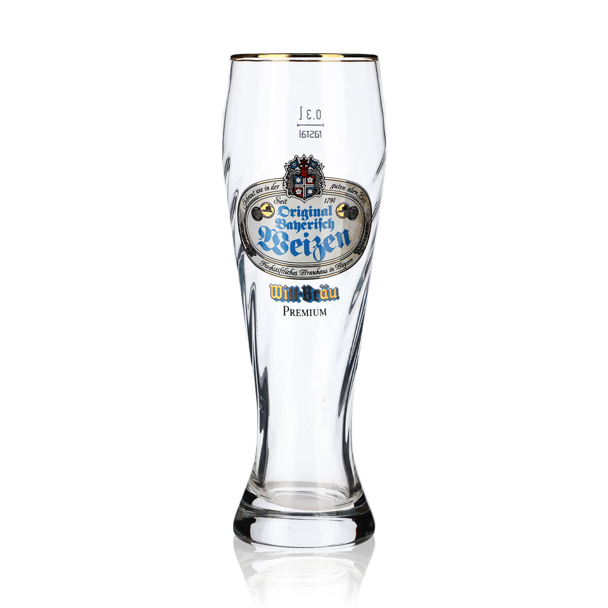 6 bicchieri Willbräu da 0,3 l Bicchieri da birra Bicchieri da birra Bicchiere da birra bianca con bordo dorato Rastal – Vista 2
