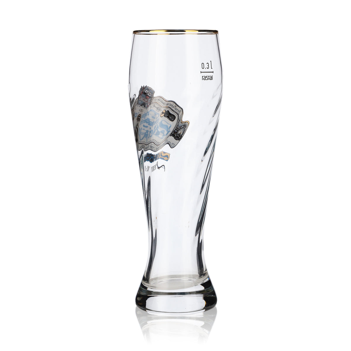 6 bicchieri Willbräu da 0,3 l Bicchieri da birra Bicchieri da birra Bicchiere da birra bianca con bordo dorato Rastal – Vista 4