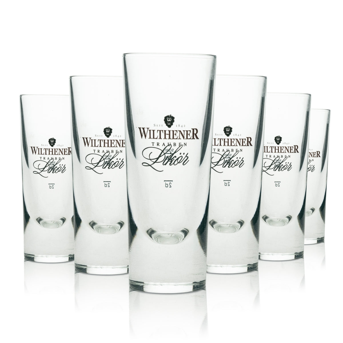 6 bicchieri da liquore Wilthener Weinbrand Longdrink sahm