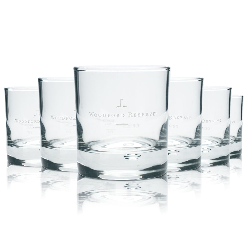 6 bicchieri da whisky Woodford Reserve 0,2 l tumbler con bolla, bicchieri da bar, USA
